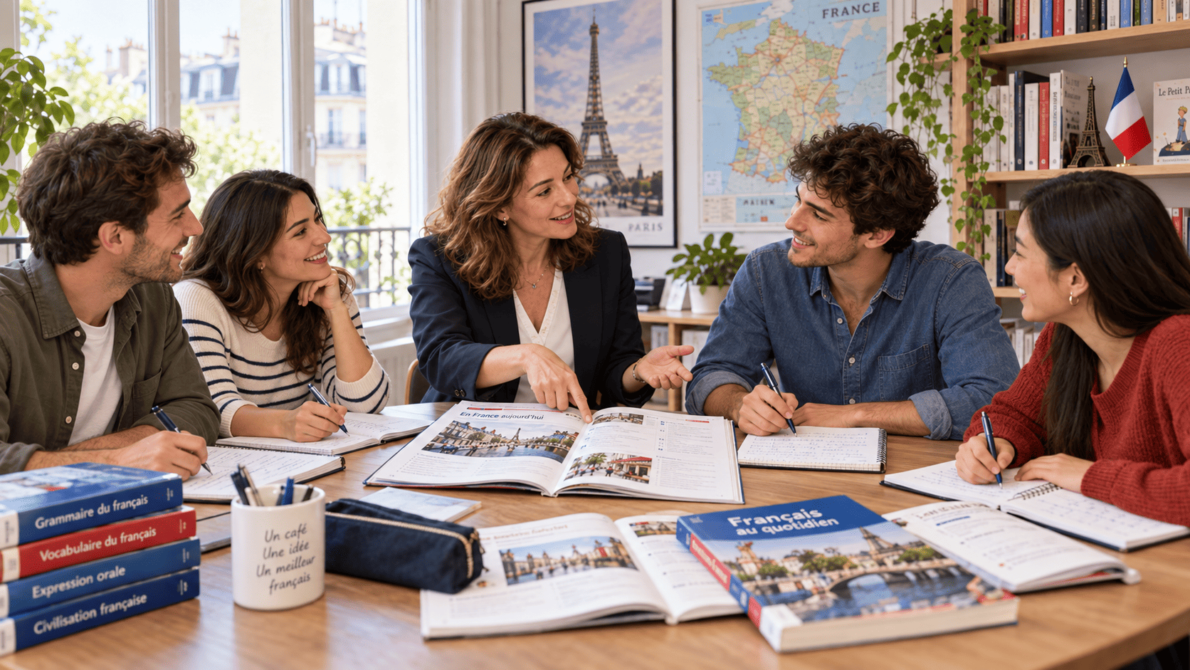Conversazione di francese in aula 1